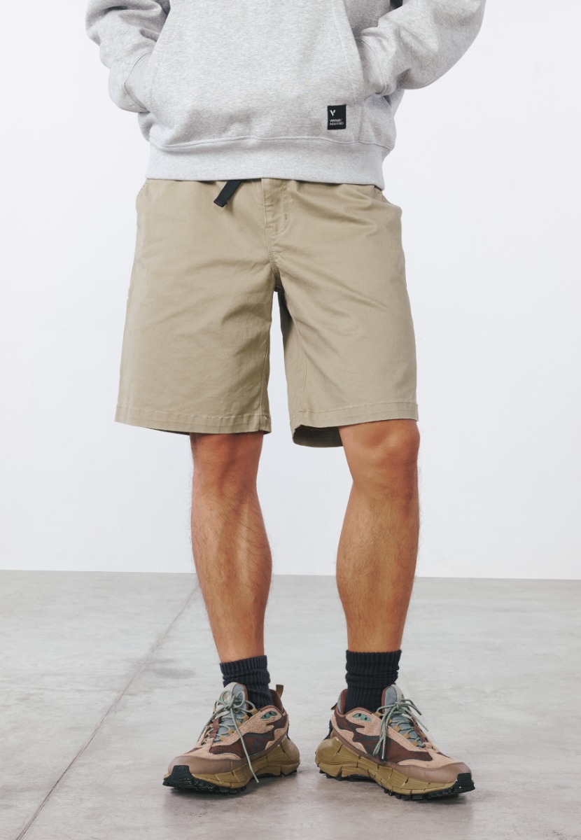 Vintage Industries Barker workwear-shorts med stretch Beige