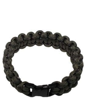MFH Paracord-armbånd med liten klikklås - 1,9 cm bredt Oliven, Grønn
