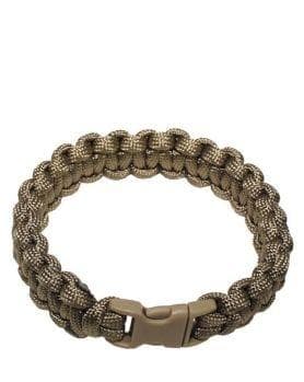 MFH Paracord-armbånd med liten klikklås - 1,9 cm bredt Brun