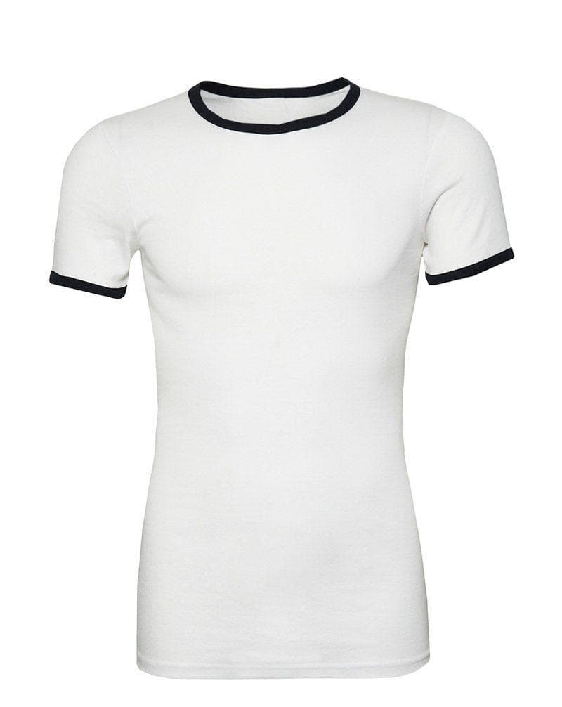 Fostex Sailor T-skjorte hvit/blå ribbestrikk Hvit